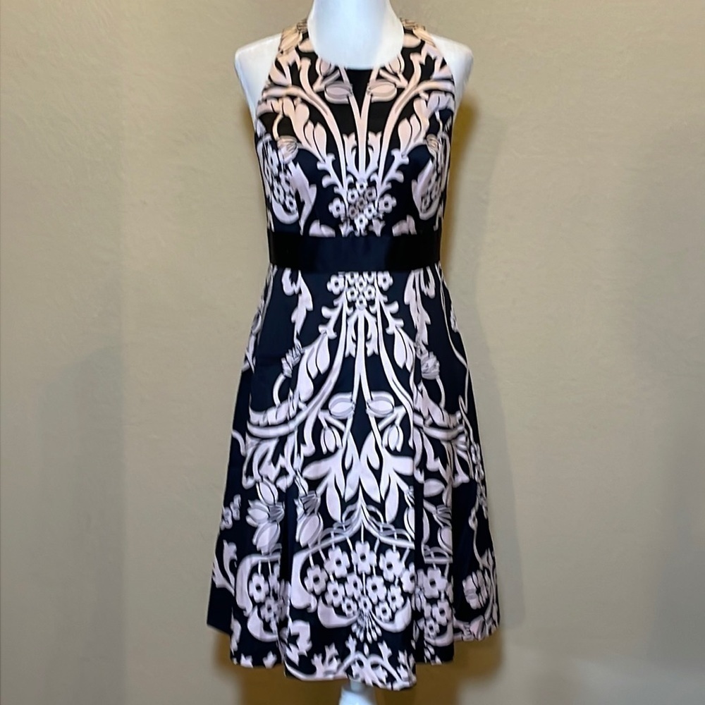 INC International ConceptsBlack & Cream Floral Dress